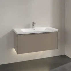 V&b subway 3.0 servantskap 97x42 taupe m/lys håndtak i møbelets farge