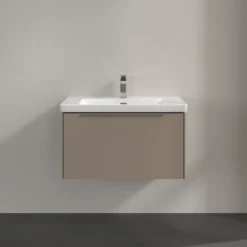 V&b subway 3.0 servantskap 77x42 taupe m/lys håndtak i møbelets farge