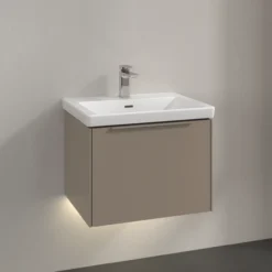 V&b subway 3.0 servantskap 57x42 taupe m/lys håndtak i møbelets farge