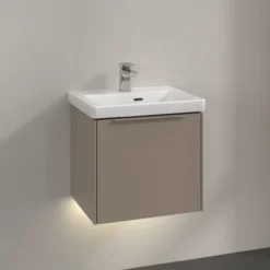 V&b subway 3.0 servantskap 47x42 taupe m/lys håndtak i møbelets farge