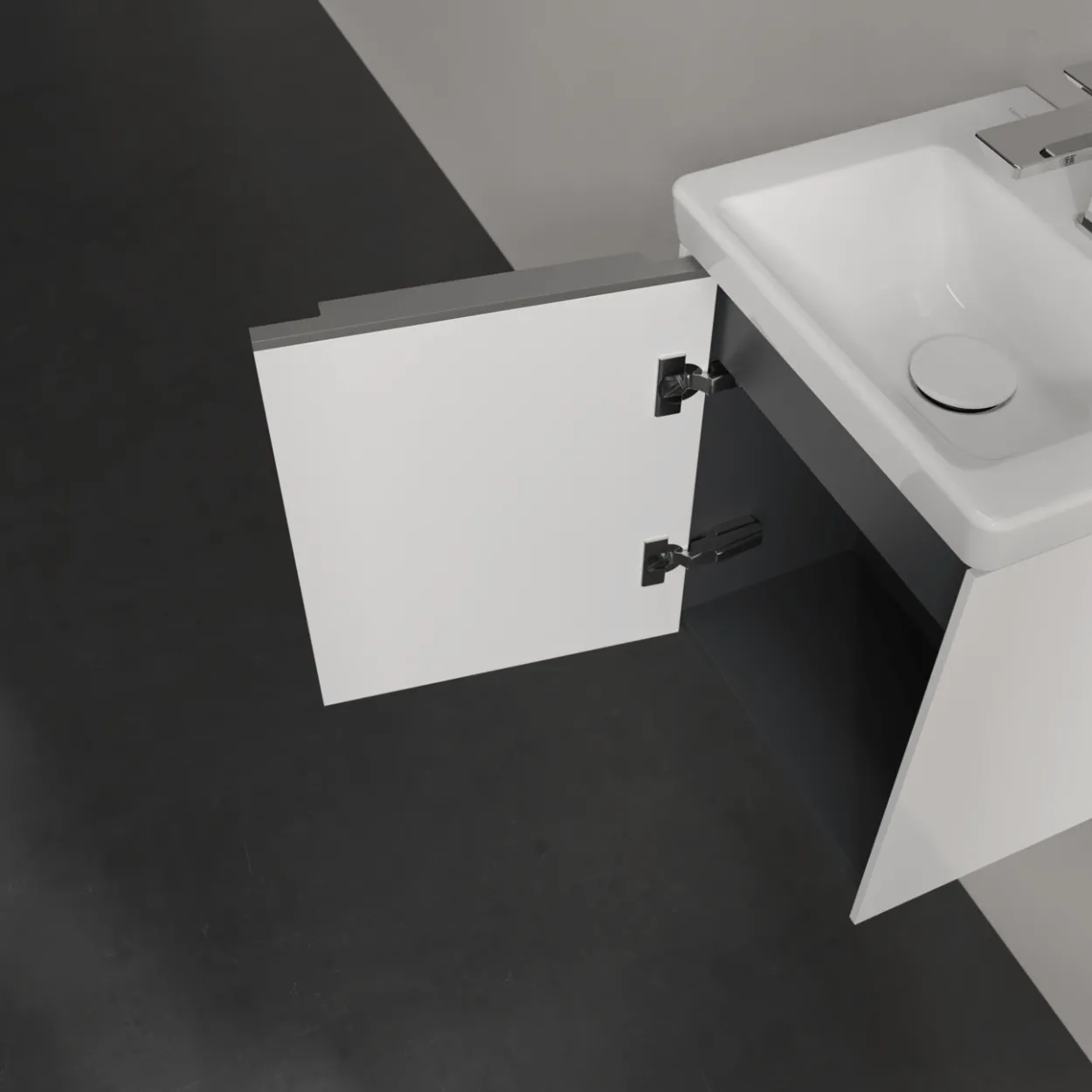 V&b subway 3.0 servantskap 35x42 venstre brilliant white håndtak i krom