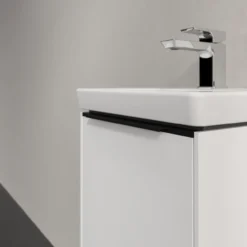 V&b subway 3.0 servantskap 35x42 venstre brilliant white håndtak i volcano black