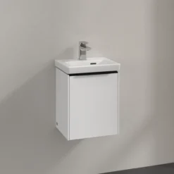 V&b subway 3.0 servantskap 35x42 venstre brilliant white håndtak i volcano black