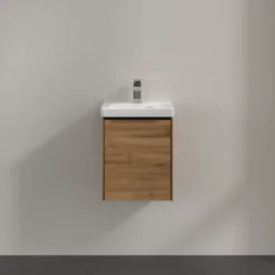 V&b subway 3.0 servantskap 35x42 venstre kansas oak håndtak i volcano black