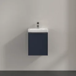 V&b subway 3.0 servantskap 35x42 venstre marine blue håndtak i krom