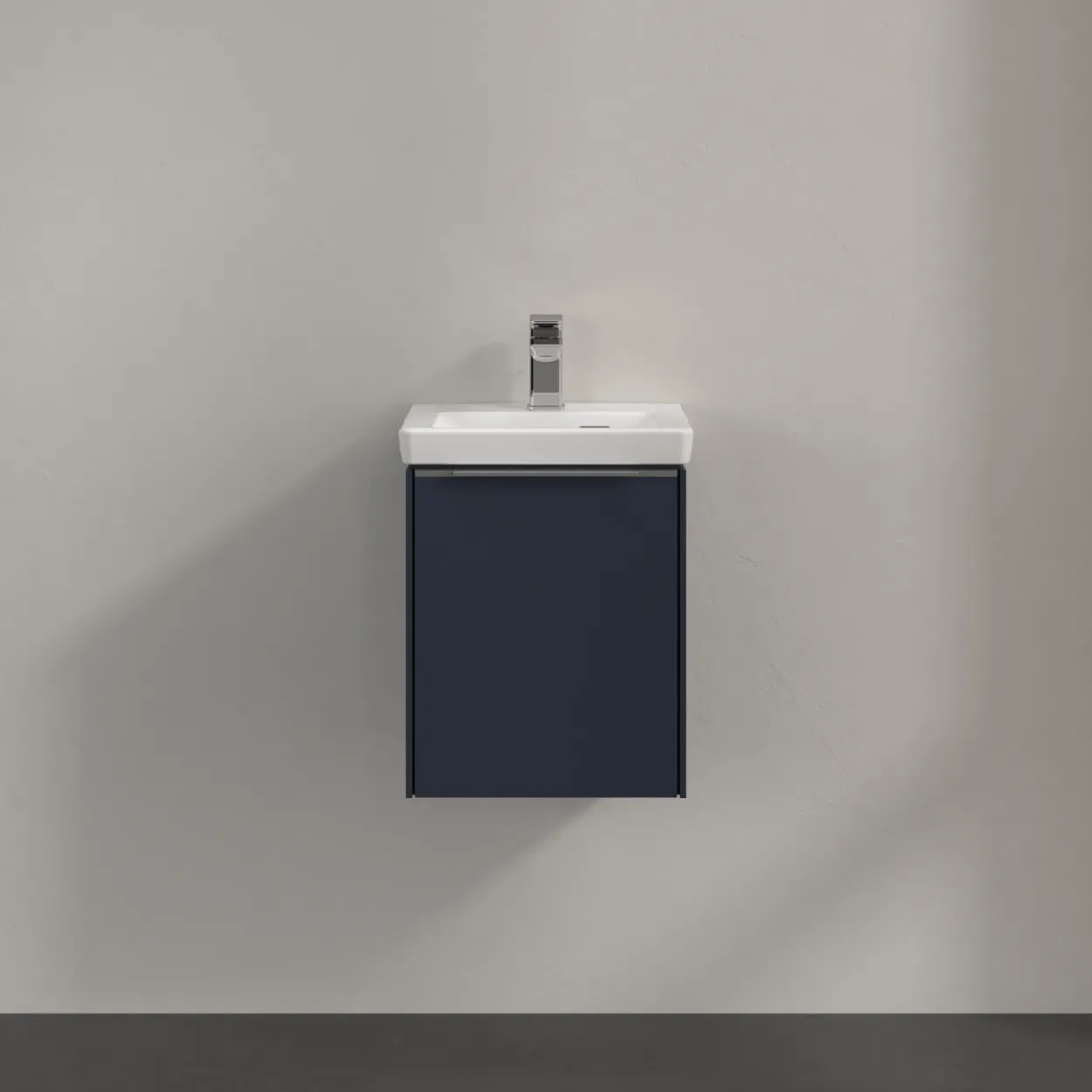 V&b subway 3.0 servantskap 35x42 venstre marine blue håndtak i krom