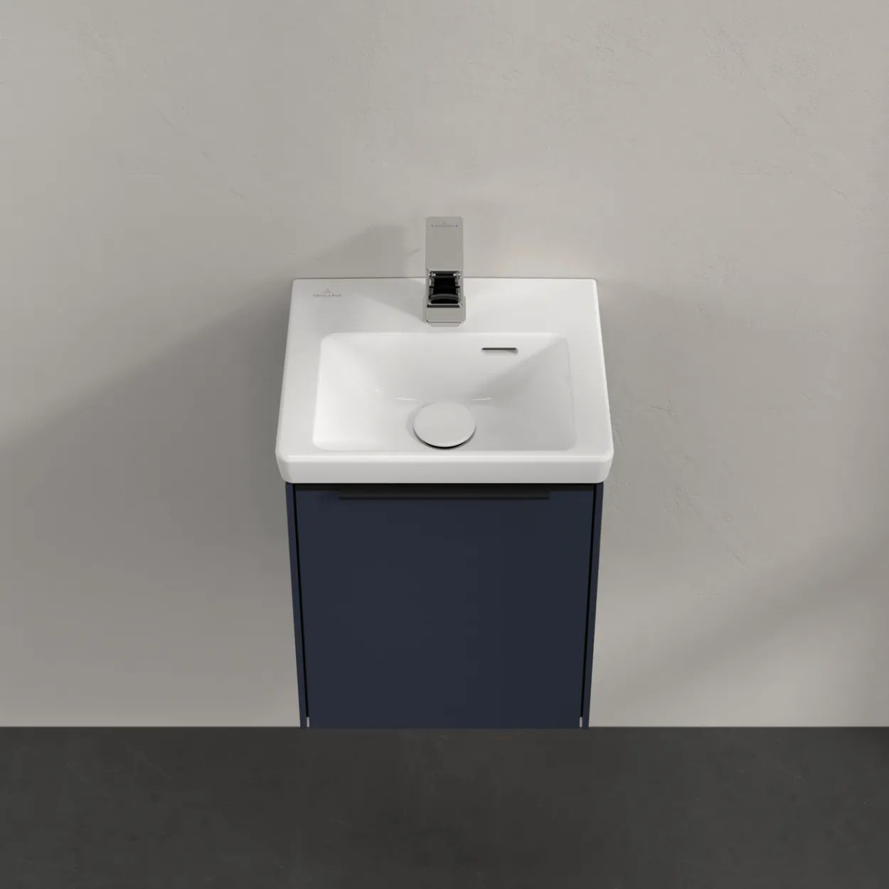 V&b subway 3.0 servantskap 35x42 venstre marine blue håndtak i volcano black