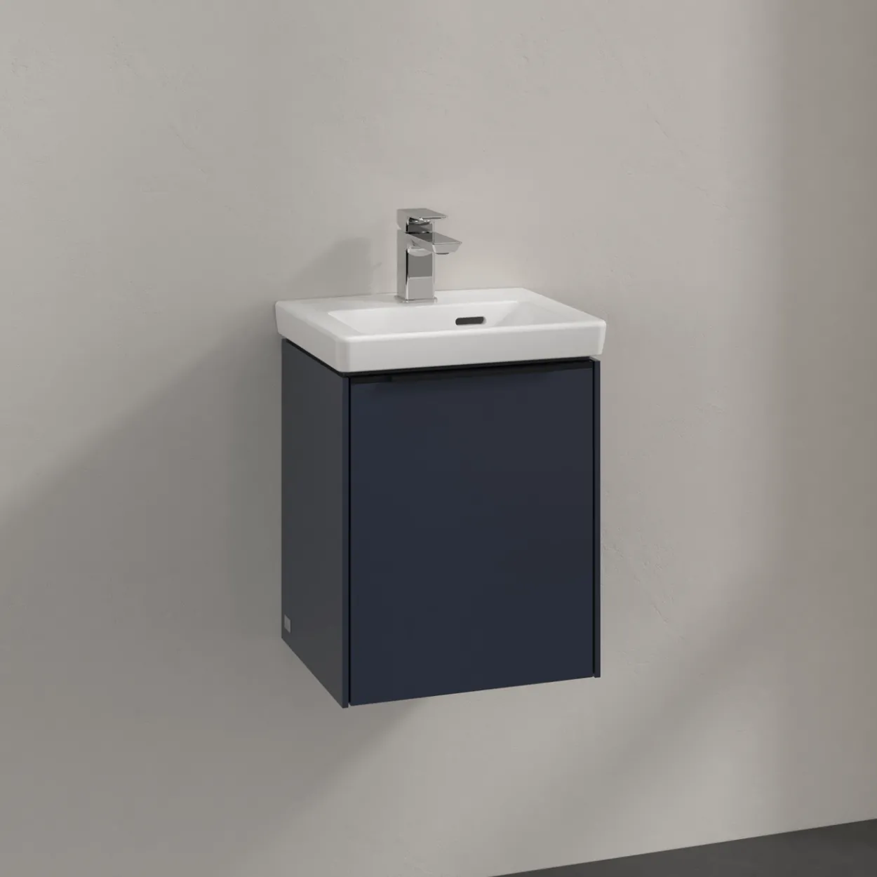 V&b subway 3.0 servantskap 35x42 venstre marine blue håndtak i volcano black