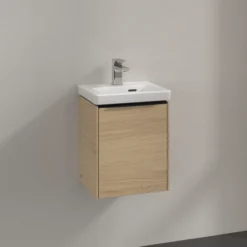 V&b subway 3.0 servantskap 35x42 venstre nordic oak håndtak i volcano black