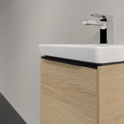 V&b subway 3.0 servantskap 35x42 venstre nordic oak håndtak i volcano black