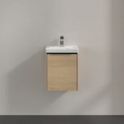 V&b subway 3.0 servantskap 35x42 venstre nordic oak håndtak i volcano black