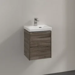 V&b subway 3.0 servantskap 35x42 venstre stone oak håndtak i krom