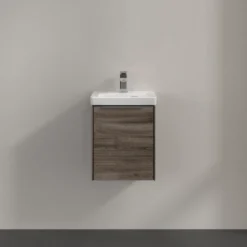 V&b subway 3.0 servantskap 35x42 venstre stone oak håndtak i krom
