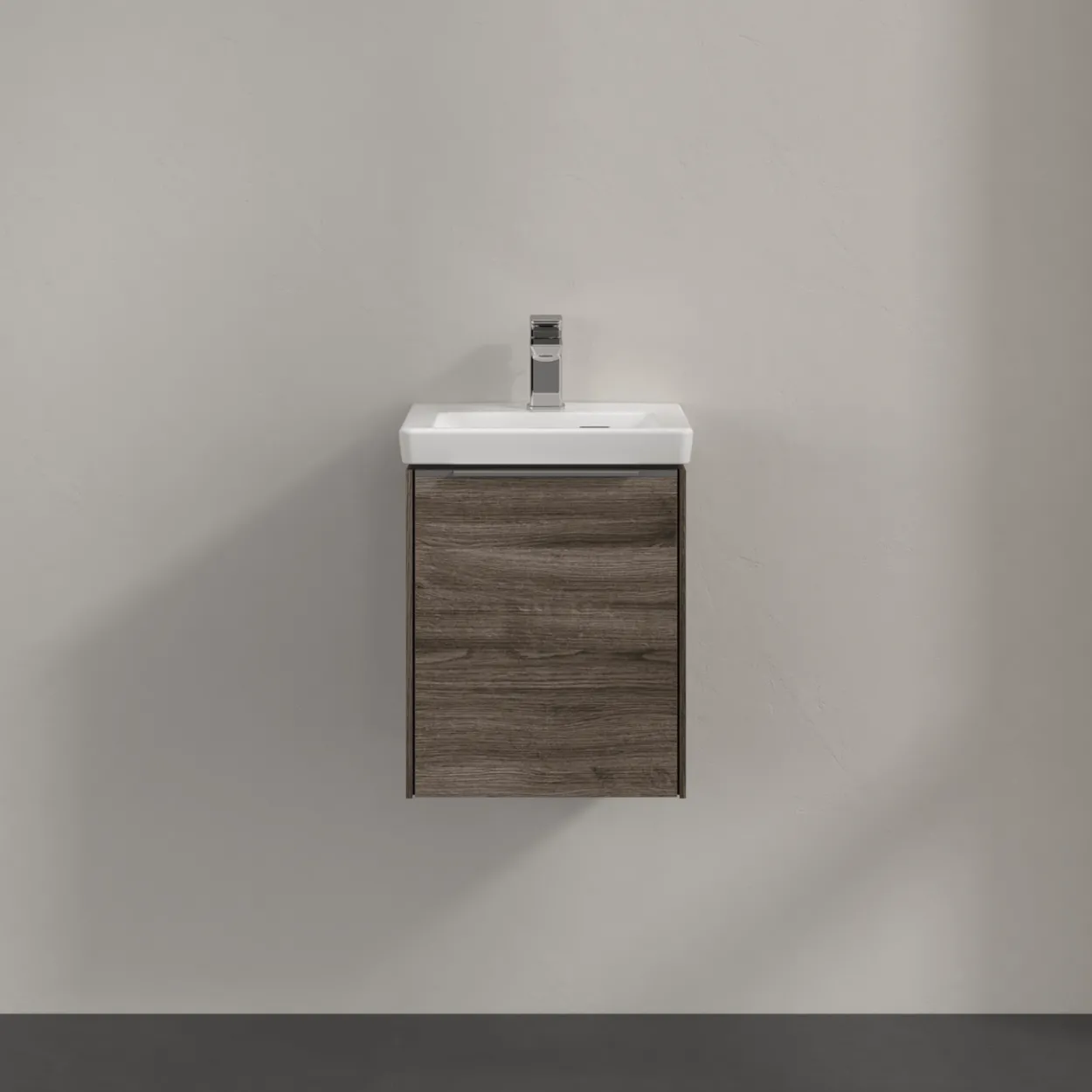 V&b subway 3.0 servantskap 35x42 venstre stone oak håndtak i krom