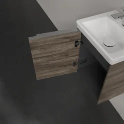 V&b subway 3.0 servantskap 35x42 venstre stone oak håndtak i krom