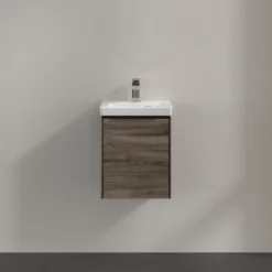V&b subway 3.0 servantskap 35x42 venstre stone oak håndtak i volcano black