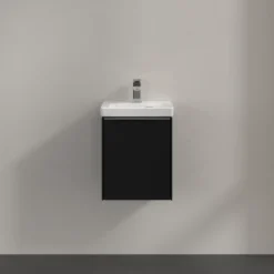 V&b subway 3.0 servantskap 35x42 venstre volcano black håndtak i krom