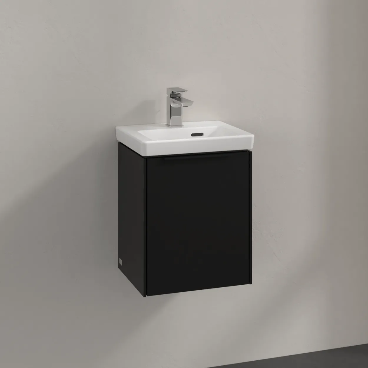 V&b subway 3.0 servantskap 35x42 venstre volcano black håndtak i møbelets farge