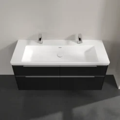 V&b subway 3.0 servantskap 127x57 volcano black håndtak i krom