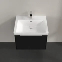 V&b subway 3.0 servantskap 57x42 volcano black håndtak i krom