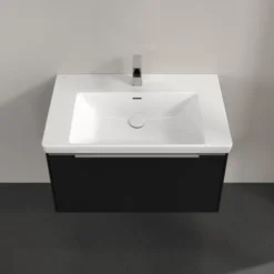 V&b subway 3.0 servantskap 77x42 volcano black håndtak i krom