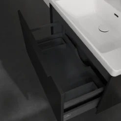 V&b subway 3.0 servantskap 77x42 volcano black håndtak i møbelets farge