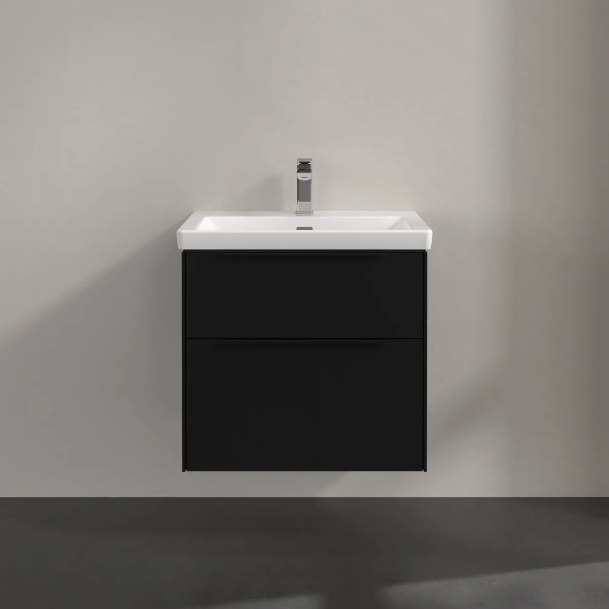 V&b subway 3.0 servantskap 62x57 volcano black håndtak i møbelets farge