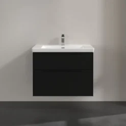 V&b subway 3.0 servantskap 77x57 volcano black håndtak i møbelets farge