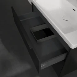V&b subway 3.0 servantskap 77x57 volcano black håndtak i møbelets farge