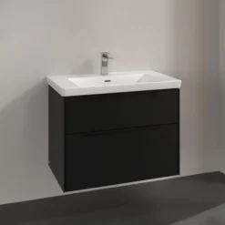 V&b subway 3.0 servantskap 77x57 volcano black håndtak i møbelets farge