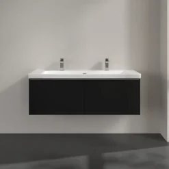 V&b subway 3.0 servantskap 127x42 volcano black m/lys håndtak i krom