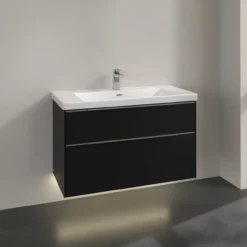 V&b subway 3.0 servantskap 97x57 volcano black m/lys håndtak i krom