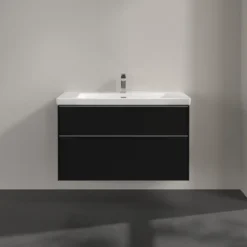 V&b subway 3.0 servantskap 97x57 volcano black m/lys håndtak i krom