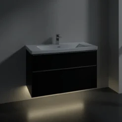 V&b subway 3.0 servantskap 97x57 volcano black m/lys håndtak i krom