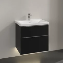 V&b subway 3.0 servantskap 62x57 volcano black m/lys håndtak i krom