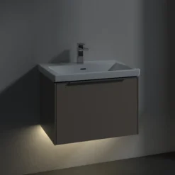 V&b subway 3.0 servantskap 66x42 volcano black m/lys håndtak i krom