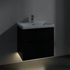 V&b subway 3.0 servantskap 62x57 volcano black m/lys håndtak i møbelets farge