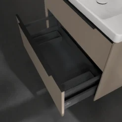 V&b subway 3.0 servantskap 77x57 volcano black m/lys håndtak i møbelets farge