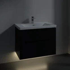 V&b subway 3.0 servantskap 77x57 volcano black m/lys håndtak i møbelets farge