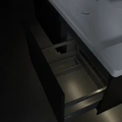 V&b subway 3.0 servantskap 127x42 volcano black m/lys håndtak i møbelets farge
