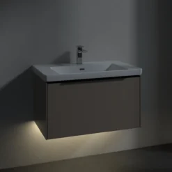 V&b subway 3.0 servantskap 77x42 volcano black m/lys håndtak i møbelets farge