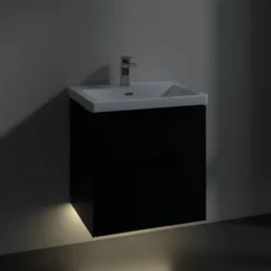 V&b subway 3.0 servantskap 57x47 volcano black m/lys håndtak i møbelets farge