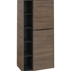 V&b subway 3.0 sideskap 57x120 høyre arizona oak håndtak i volcano black
