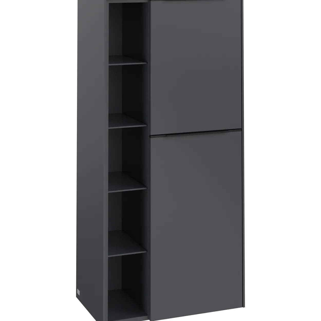 V&b subway 3.0 sideskap 57x120 høyre black graphite håndtak i volcano