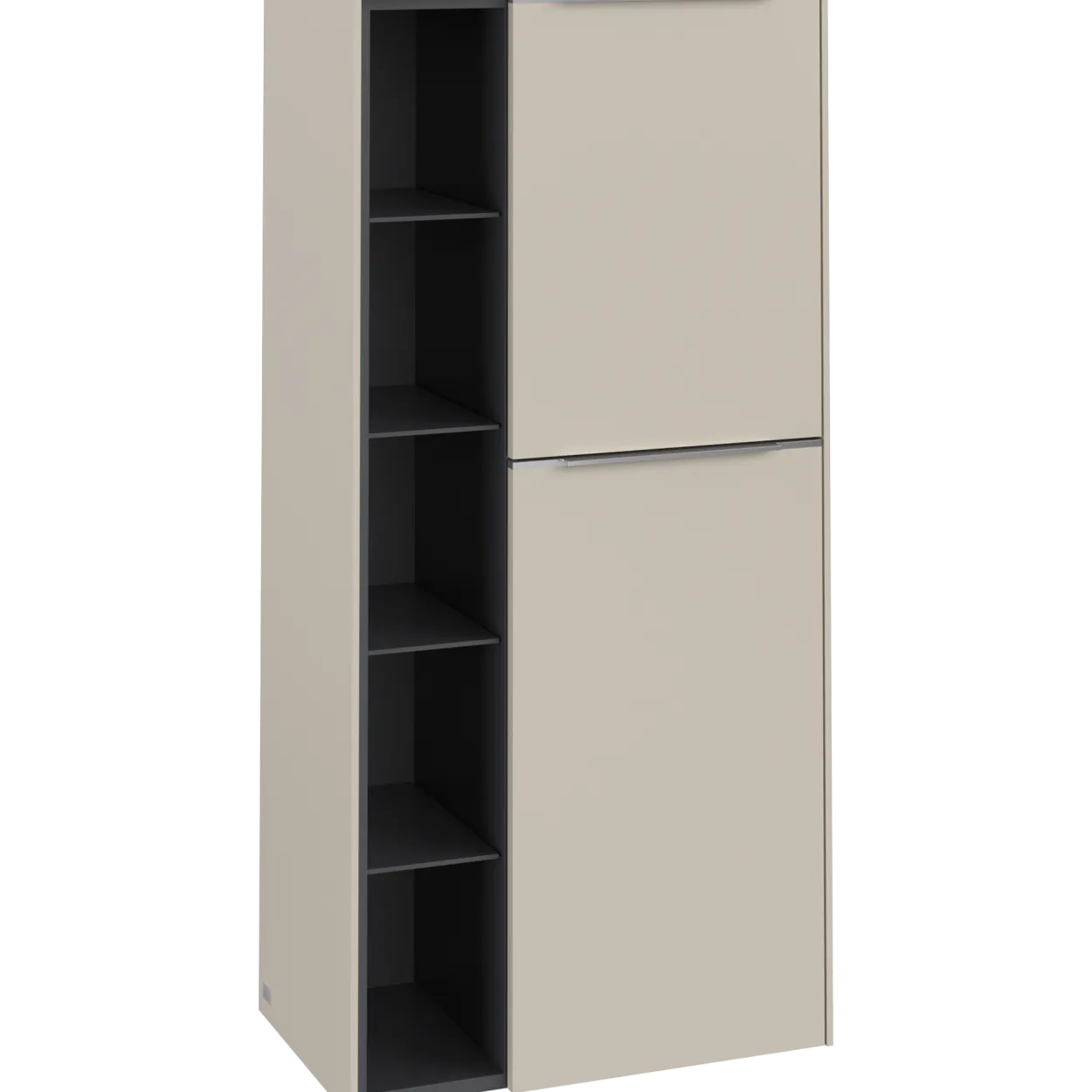 V&b subway 3.0 sideskap 57x120 høyre cashmere grey håndtak i krom