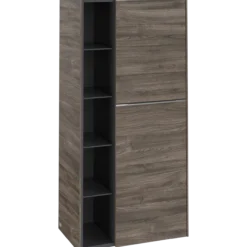 V&b subway 3.0 sideskap 57x120 høyre stone oak håndtak i krom