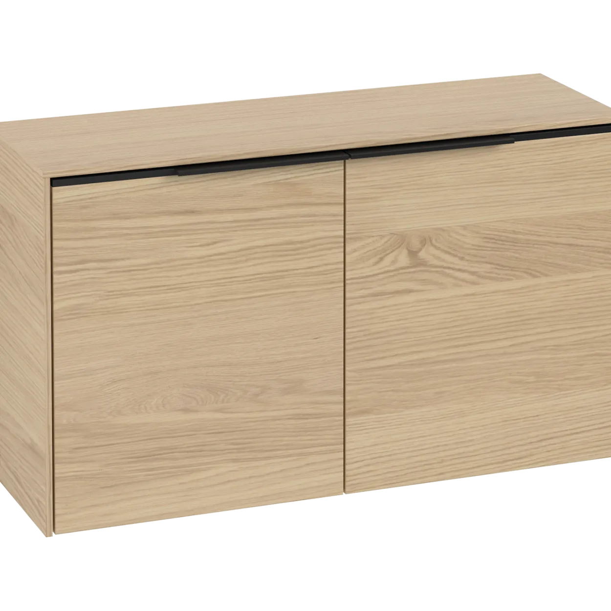 V&b subway 3.0 sideskap 80x42 nordic oak håndtak i volcano black