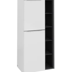 V&b subway 3.0 sideskap 57x120 venstre brilliant white håndtak i krom