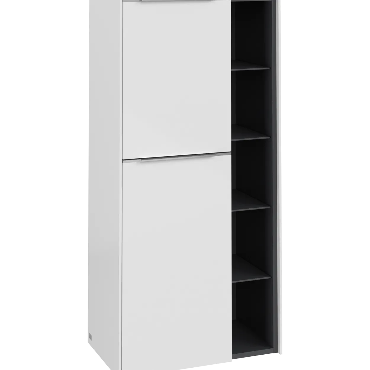 V&b subway 3.0 sideskap 57x120 venstre brilliant white håndtak i krom