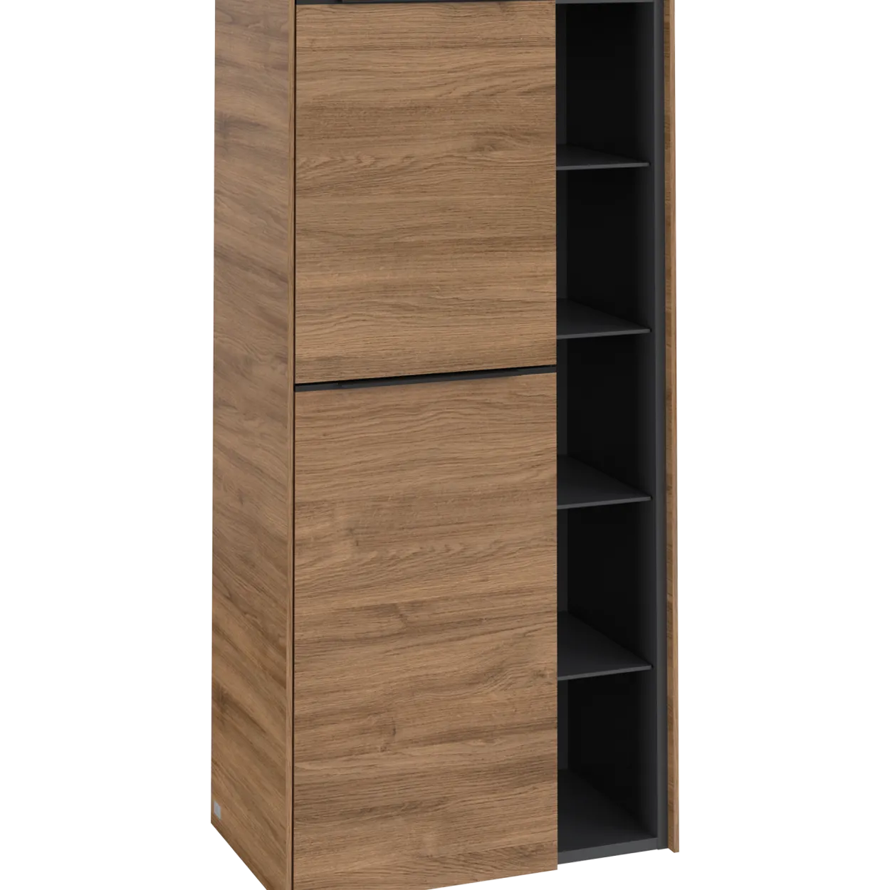 V&b subway 3.0 sideskap 57x120 venstre kansas oak håndtak i volcano black